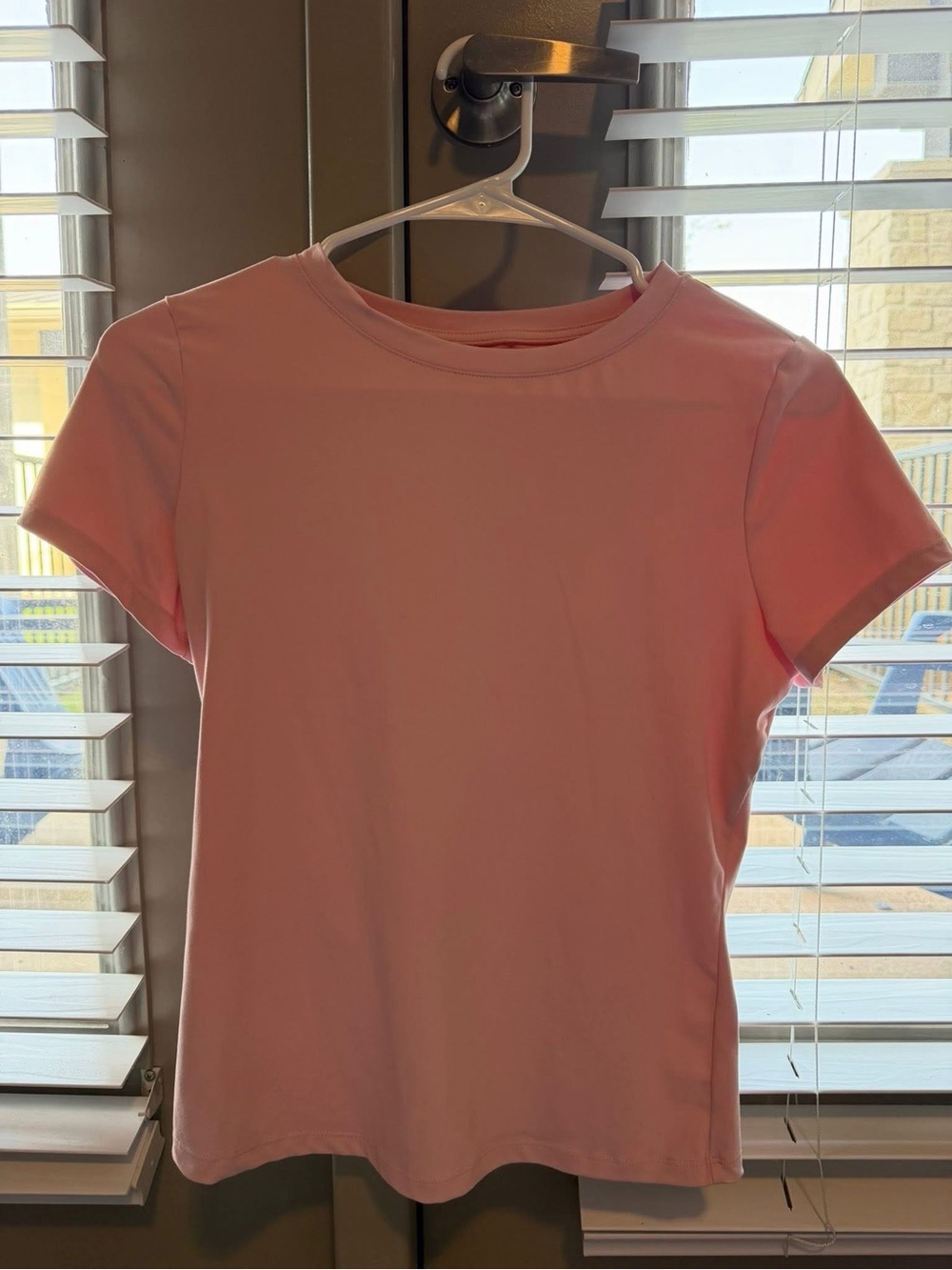 Basic Short-Sleeve Crewneck T-Shirt - Pink